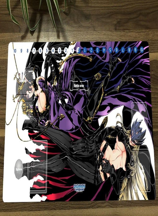 Mlikemat New Mlikemat DTCG Duel Playmat Digimon Lilithmon & Beelstarrmon Trading Card Game Mat Pad + Free Bag - Image 2